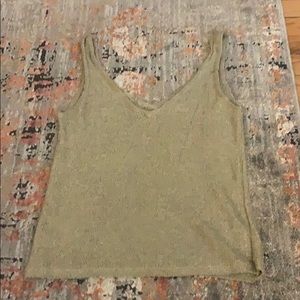 Gold knit tank